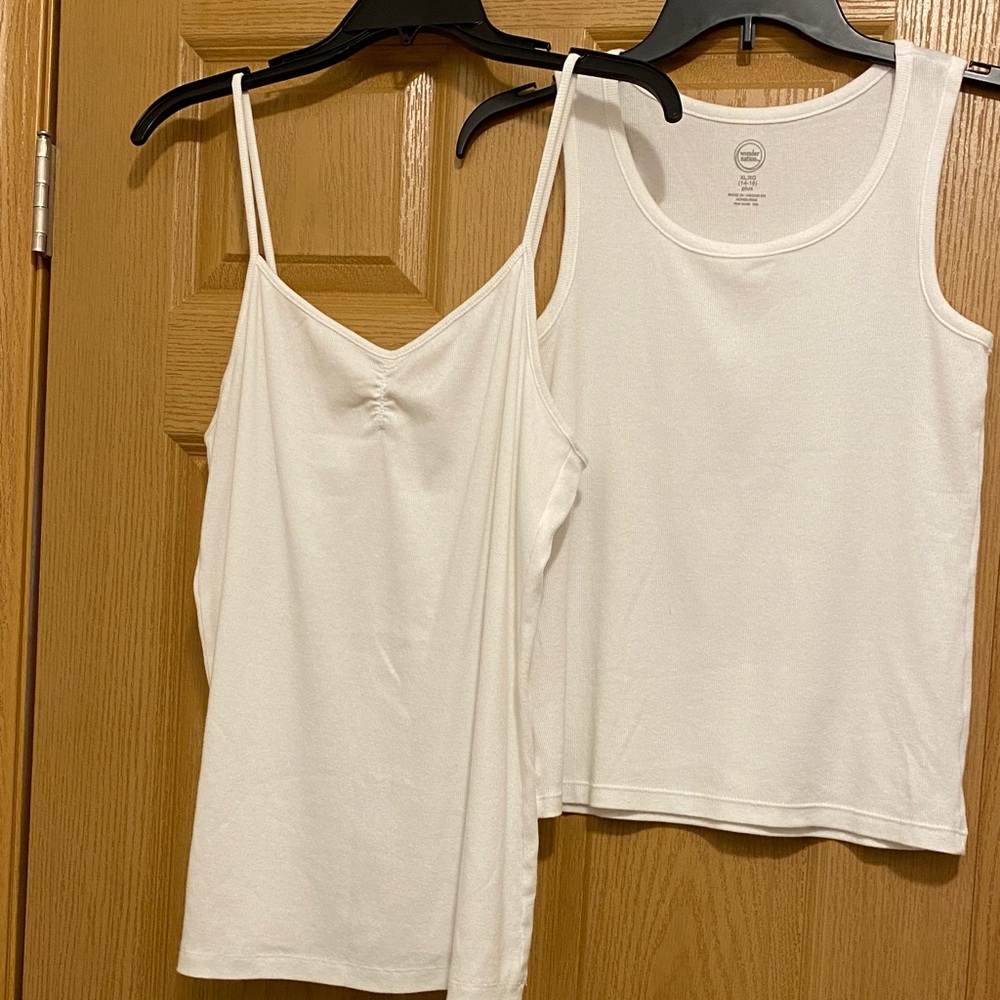 Wonder Nation Women's White Camisole and Tank Top Set One No Boundaries